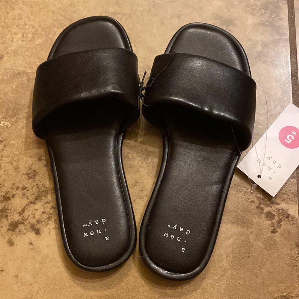 (163) NWT Women’s Black LuLu Flats by a new day. Size 5W - Picture 5 of 11